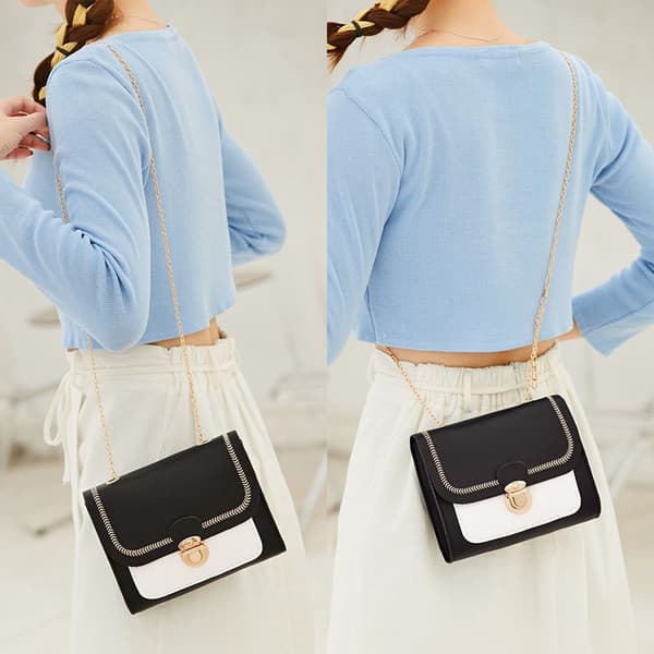 Mini Crossbody Vesker Dame Messenger Bag GUL Gul Yellow