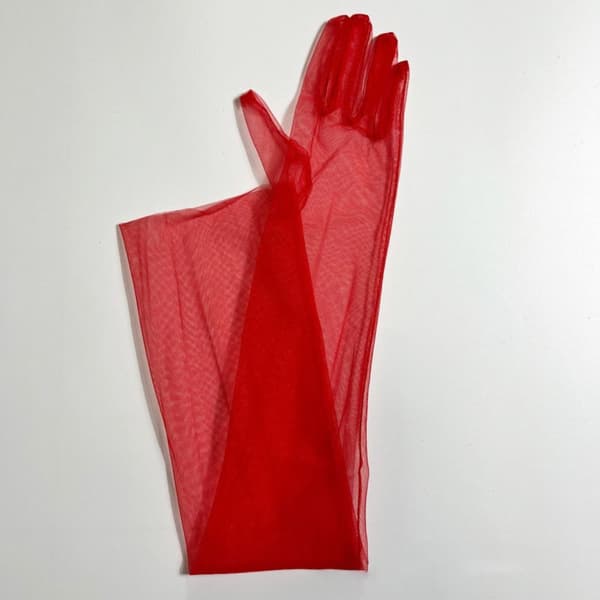 Lange transparente handsker Lange transparente handsker RØD rød red