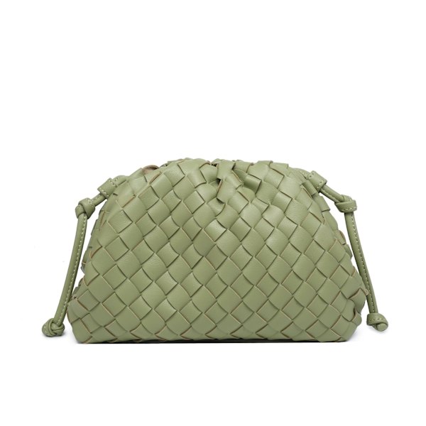 Skybag 2024 ny stil veske for kvinner i kveg-skinn med rynker, dumpling-veske, håndveske, skulderveske MJ51 Travertine Green 22*9*14cm