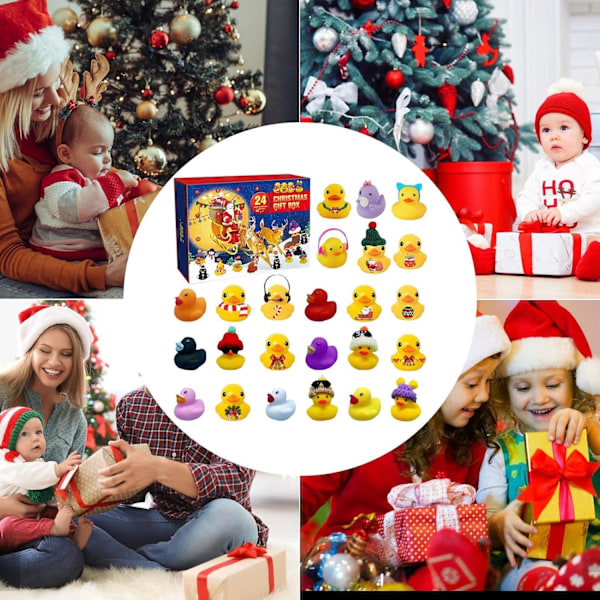 Gummianka Badleksaker 24 Dagar Julkalender 2024, Julleksaker Presenter För Vuxna Barn Flickor Pojkar