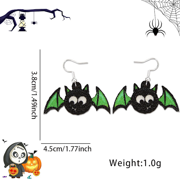 Uudet Halloween-sarjan korvakorut, kauhu kallo silmäpendantti korvakorut haamujuhlan koristelu MJ51 luova koru Spider Web earrings