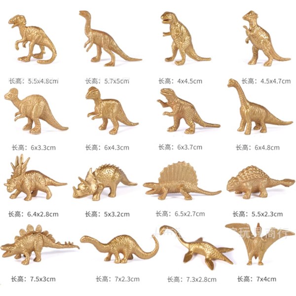 16 stk. Dinosaur Figurer Legetøj Sæt Realistiske Små Dinosaur Figurer Plast Mini Dinosaur Figurer Realistiske Dinosaur Figurer Dino Figurer B