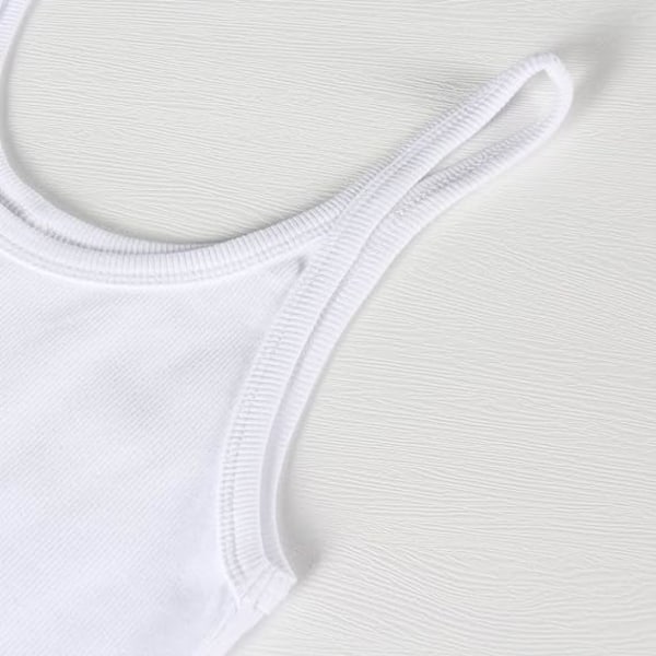 IC Ermeløs tanktopp dame Formsydd Scoop Neck Ribbestrikket Basic Cami-skjorte (stor)