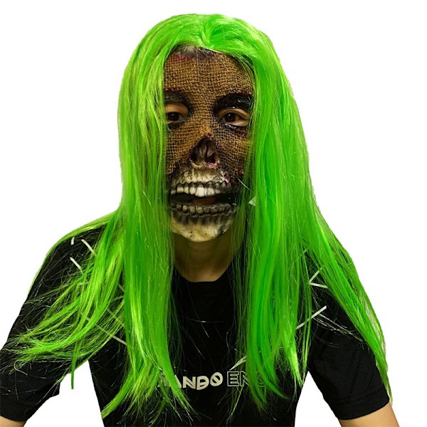 Spökhusmanuskript dödar NPC män och kvinnor mask huvudbonad Halloween rumsflykt spökhus skräckkostym MJ51 C