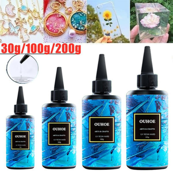 IC UV-hærdende harpiks Ultraviolet hærdende epoxyharpiks Hård Krystalklar 30g