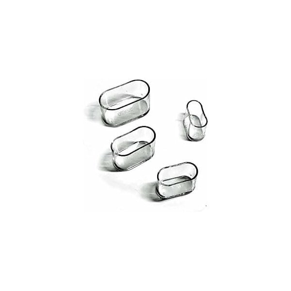 Stolbensbeskyttere, Ovale Silikon Møbelbensputer Bordbeskyttere Gulvbeskyttelse mot Riper, 8-24 stk - Transparent/24 stk 15X30mm