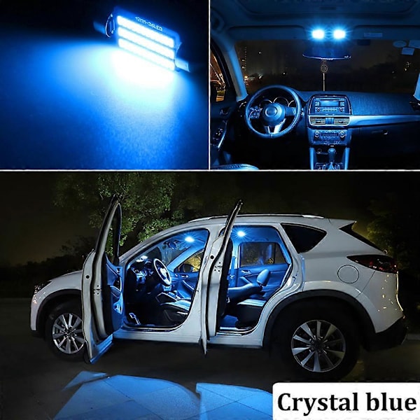 8 st LED-lampor för Renault Clio 4 2013 2014 2015 2016 2017 2018 Tillbehör Canbus LED Interiör Bagageutrymme Bil Lampa Skyltbelysning Glödlampa