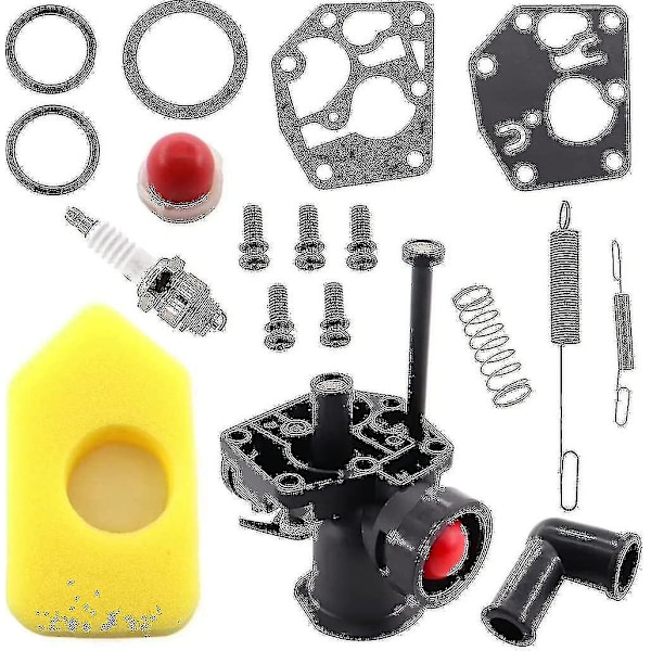 2024 CarBriggs Stratton Plæneklipper Karburator Kit 499809 498809a 494406 Filter 698369 Regulator 691859 692211 Membran 795083 495770 - MXBC