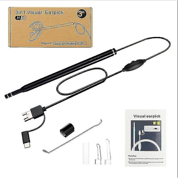 3,9 mm:n ultraohut kannettava USB-otoskooppikamera HD 720p 6 LED