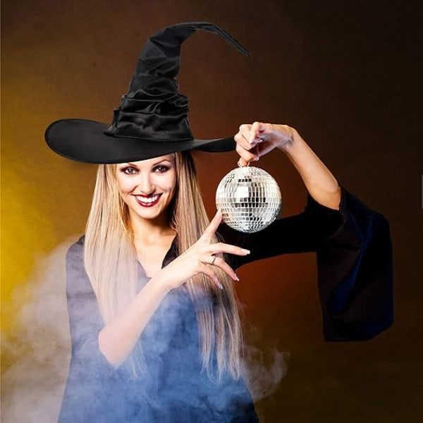 IC 4-pak Halloween-heksehat Stor hat til Halloween-festdekoration Cosplay-kostumetilbehør