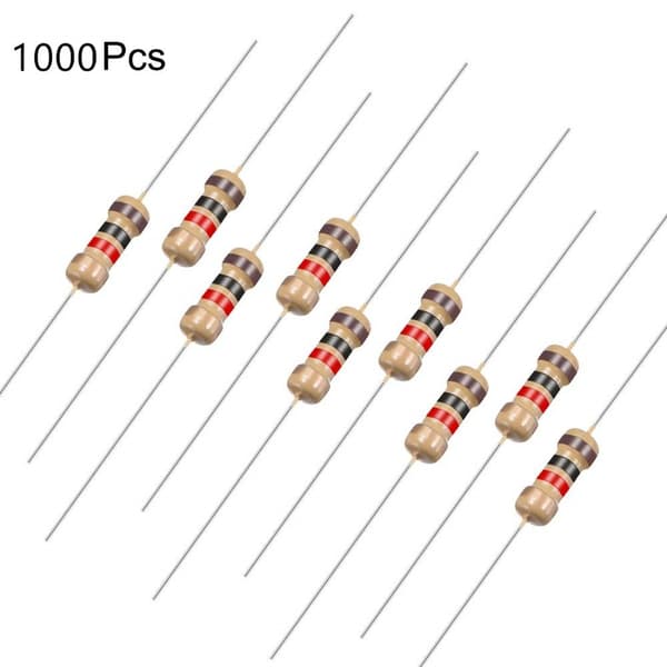1000 kpl 1K Ohm vastus 1/4W 5% toleranssi