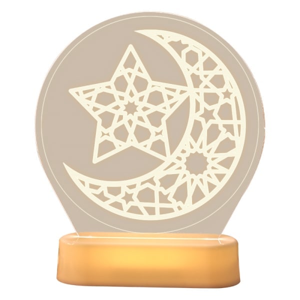 IC Dekorativ LED dekorativ lampe med 3D-ornament i basen