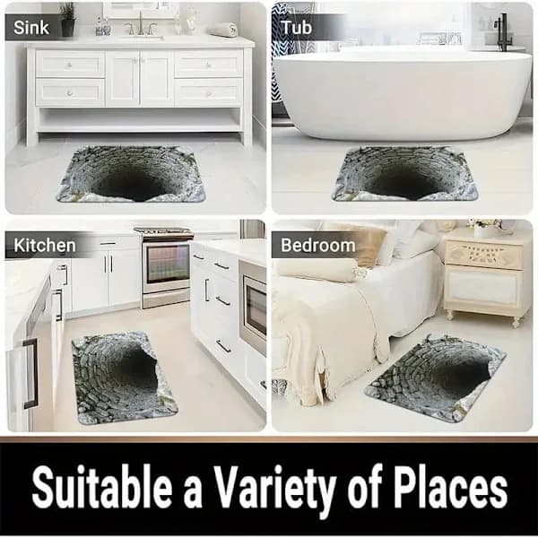 3D Halloween Doormat - Optical Illusion, Non-Slip, Microfiber, Machine Washable 50x80cm 50x80cm