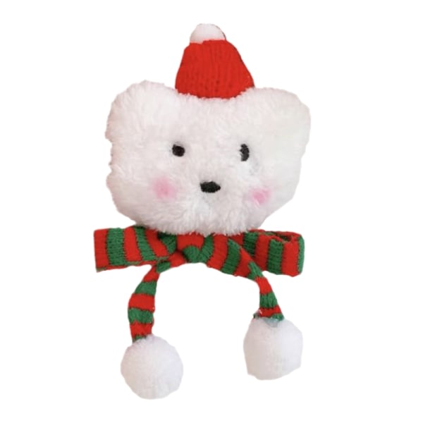Söt plysch björn Brosch Nyårspresent koreansk stil Badge Juldekorationer Kläder Tillbehör Tecknad dekorationer Grön halsduk