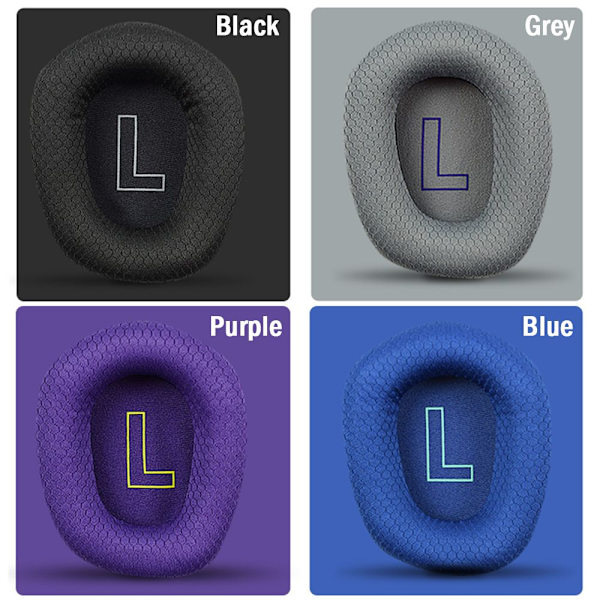 2 stk. Erstatnings øreputer for Logitech G733 SVARTA svart black