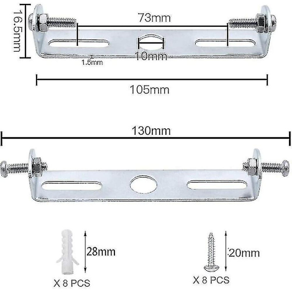 4 stk taklampebrakett 105mm anhengslystilbehør taklysekroneloftlampe sokkelplate taklampeplater plateholdere og tilbehør