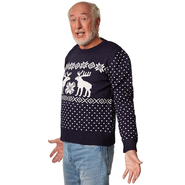 tectake Jultröja med vinterligt snömotiv blå-vit Blå Blue xxl