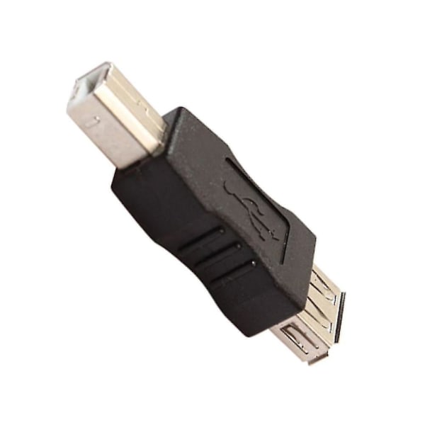 Mini svart USB Typ A hona till USB typ B hane adapter adapter