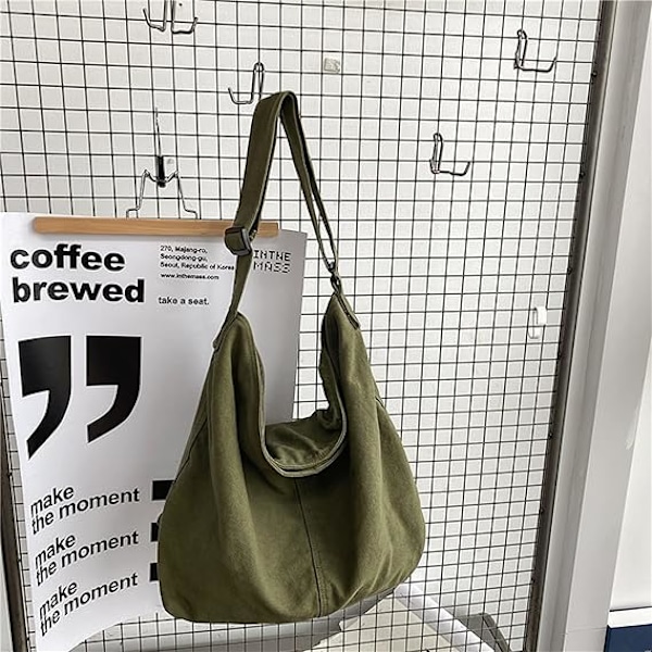 Skuldertaske til kvinder shopping canvas taske til kvinder stor kapacitet messenger taske til kvinder designer håndtaske