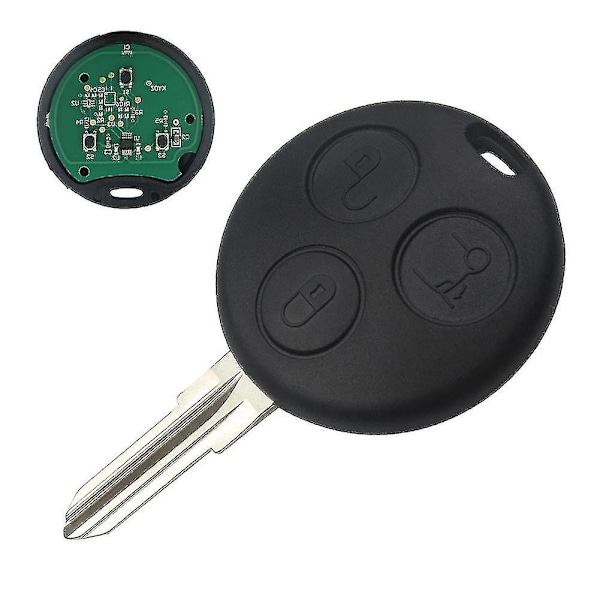 433,92 MHz 3 knappar smart fjärrkontrollnyckel för Benz Smart Fortwo Forfour Roadster