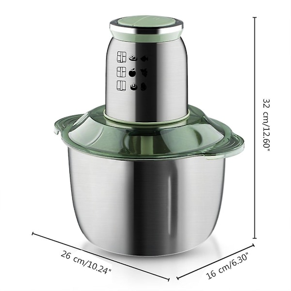 5l Kødhakker Blender Køkken Elektrisk Madprocessor Grøntsagshakker