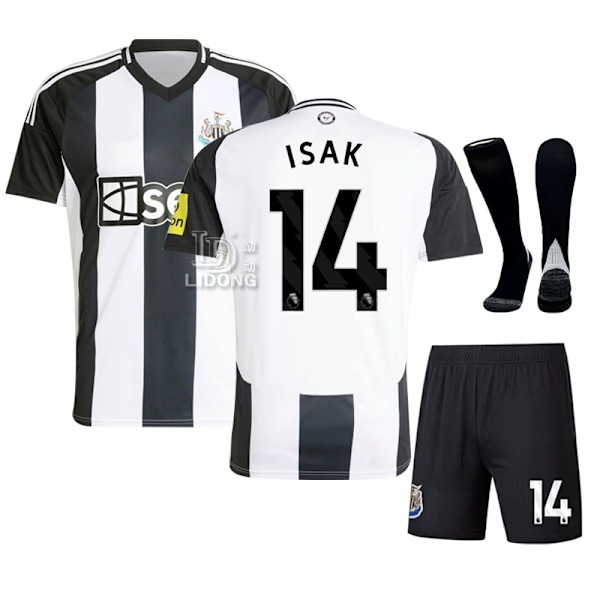 Newcastle United Hemmatröja för Vuxna 2023-2024 Nr 14 Isak (tröja + shorts) L
