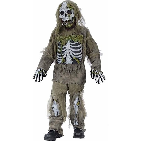 Grøn Generel Zombie Dragt Kostume Maskerade Gyser Skelet Kostume Halloween Party Performance Rekvisitter MJ51 L (160-180) Green suit