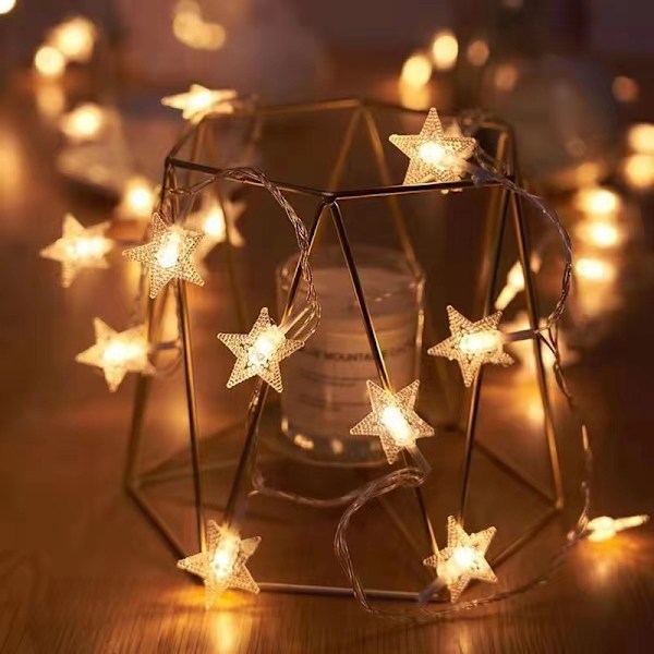 Boll ljusslinga rum atmosfär bubbla boll ljusslinga utomhus batterilåda dekoration stjärnljus White balls stars color 10m 80 lights battery model
