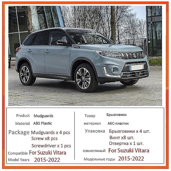 Suzuki Vitara stänkskydd Suzuki Escudo LY 2015~2022 2020 bilskärmar stänkskydd fram och bak stänkskydd tillbehör
