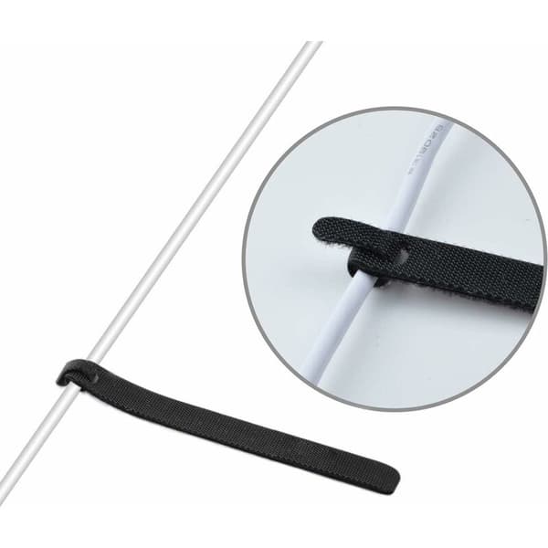 Pakke med 50 kabelbindere, 12145MM kabelbindere, justerbare genanvendelige bindestropper (sort)