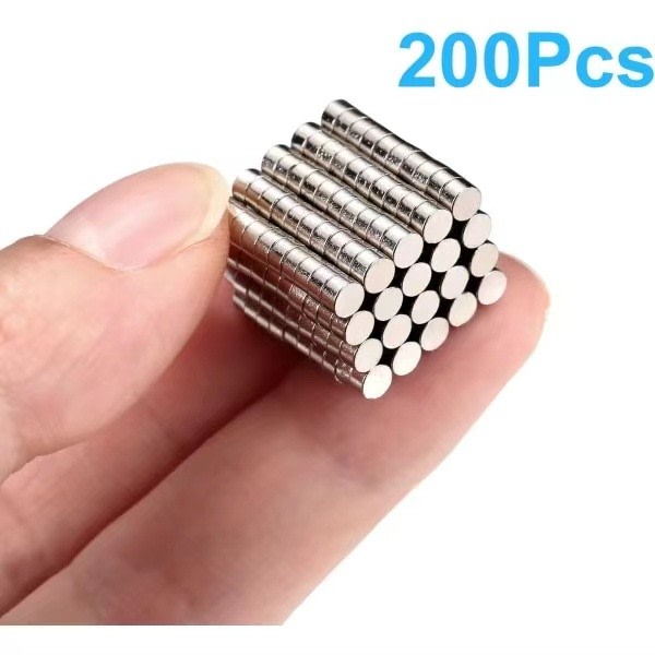200 st små magneter, 3x2 mm mini runda magneter, liten magnet