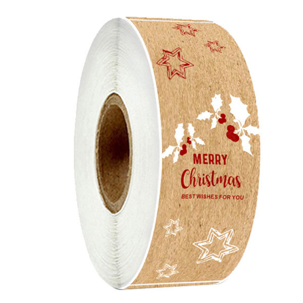 IC 150 stk/rull God Jul-klistremerker rektangulære julegaver B
