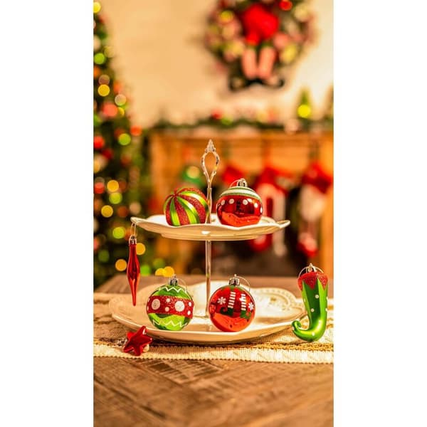 Workshop 70 stk. julekuler, 3-8 cm herlig alv knusesikker julekulepynt dekorasjon til juletre dekor
