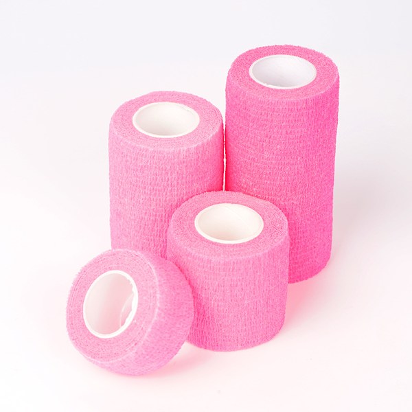 2 stk. farvet elastisk sports selvklæbende bandage hånd- og håndledsbandage til at binde ko-ben og bordben beskyttende bandage Phosphor 10cm*4.5m