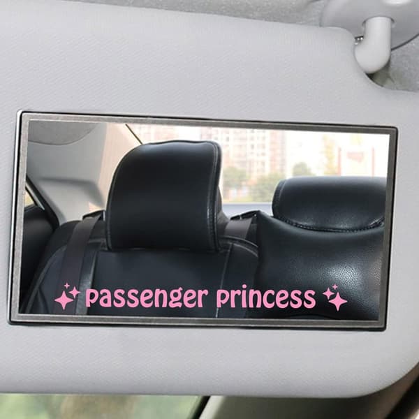6 st Passagerarprinsessa Dekaler Bokstav Bil Backspegel Vit White