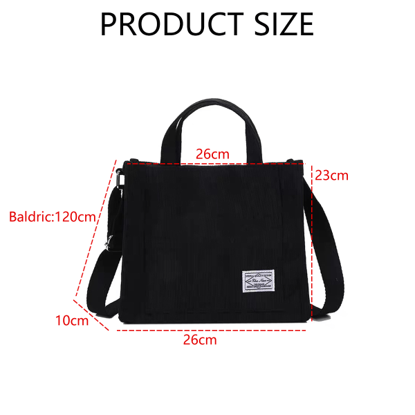 IC Tote Taske Kvinder Lille Satchel Taske Håndtaske Stilfuld Tote Håndtaske sort