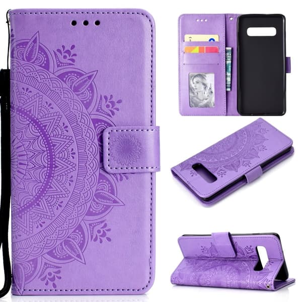 Samsung Galaxy S10 - Mandala Wallet Case - Lilla Lila Purple