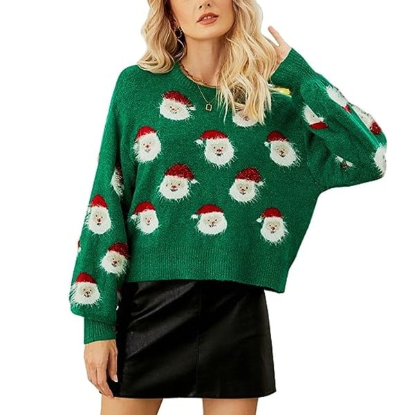 IC Dame grim julesweater, sjov nisse sjov juleferie XL