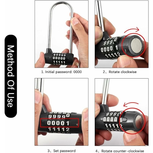 Master Lock yhdistelmälukko digitaalinen salasanalukko 4-numeroinen yhdistelmälukko kuntosalille, kouluun, työpaikan kaappeihin, aitoihin, hakasiin, varastoihin, työkalulaatikoihin