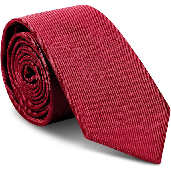 Klassisk enfärgad slips i satin för män, premium enfärgad slips för män, formell svart slips för män, slips för affärsbröllop, fest, arbete, 8 cm Red-brown polyester thread