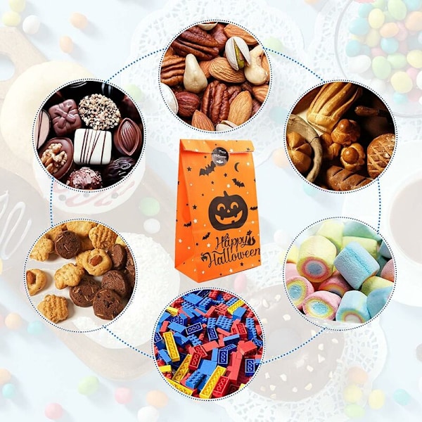 Halloween-paperikassi, karkkipussi, lahjapussisetti, 36 kpl voimapaperikassi, lasten syntymäpäiväpaperikassi, hääjuhla, lahjapaketointi