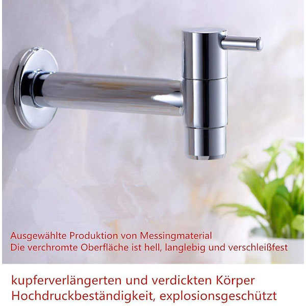 Kallvattenspolningskran för kran väggmonterad enkel kall snabböppningskran
