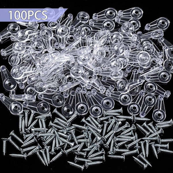100 st Glasklämmor Glaskabinett Klämmor Dörrpanel