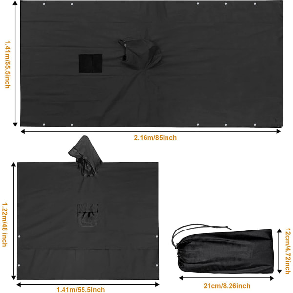 IC Regnponcho Miehet Naiset Vedenpitävä, 3 in 1 Poncho