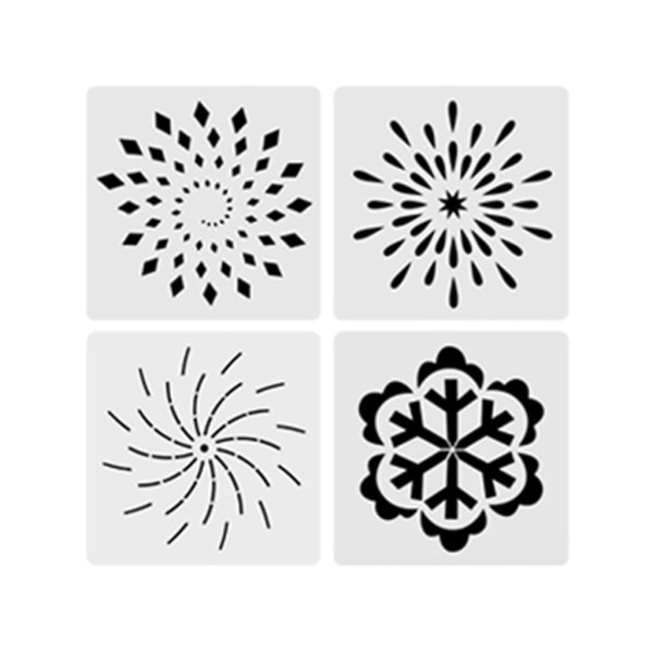 16:a/ set Mandala ritmall Stencil Väggmålning Prägling Scrapbooking Gör-det-själv-dagbok Dekorativ konsthantverk