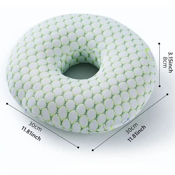 Ørebeskyttelsespude til piercing, bambusfiber med kølende effekt, lyserød farve.