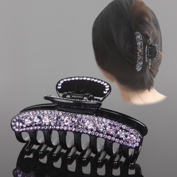 Rhinestone Hair Clip - Blågrå, delikat design, högsta kvalitet Ha