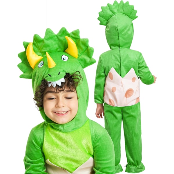 U kläckta dinosaurie kläder halloween fest dinosaurie ägg lyx jumpsuit för pojkar flickor