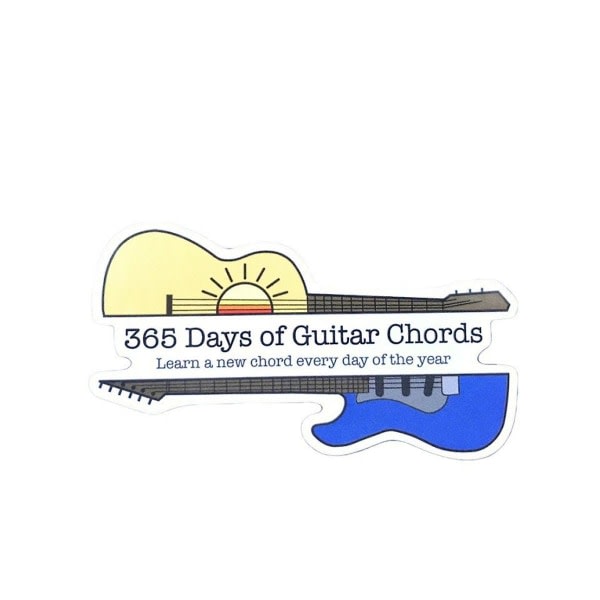 The Actual 365 Days of Guitar Chords Calendar - Daily Guitar Chord Sida-om-dag-kalender/present för gitarrspelare