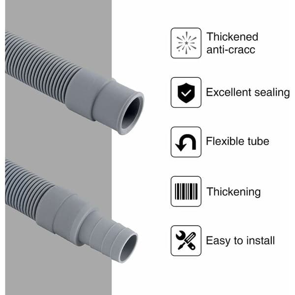 5m Spiral Avloppsslang, Tvättmaskin Avloppsslang, Avloppsslang